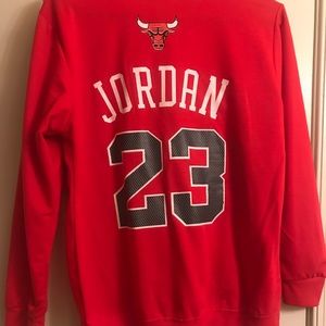 Red Chic Chicago Bulls Sweatshirt with #23 on Back